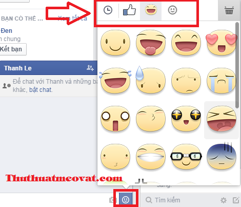 Biểu tượng cảm xúc, icon hình ảnh vui nhộn khi chat Facebook