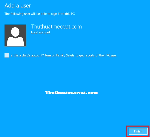 Hướng dẫn tạo, xóa tài khoản người dùng ( user) trên Windows 8